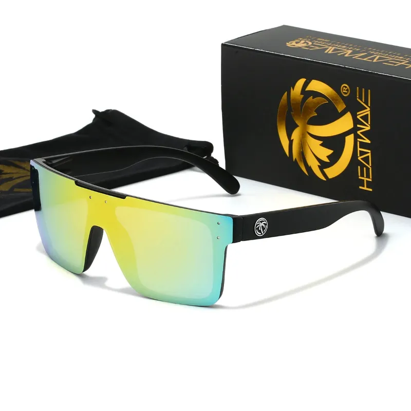 PUPU Sports Heatwave Flat Top Shield Sunglasses UV400 Colorful Coated Lens Fashion Glasses with oversized lens