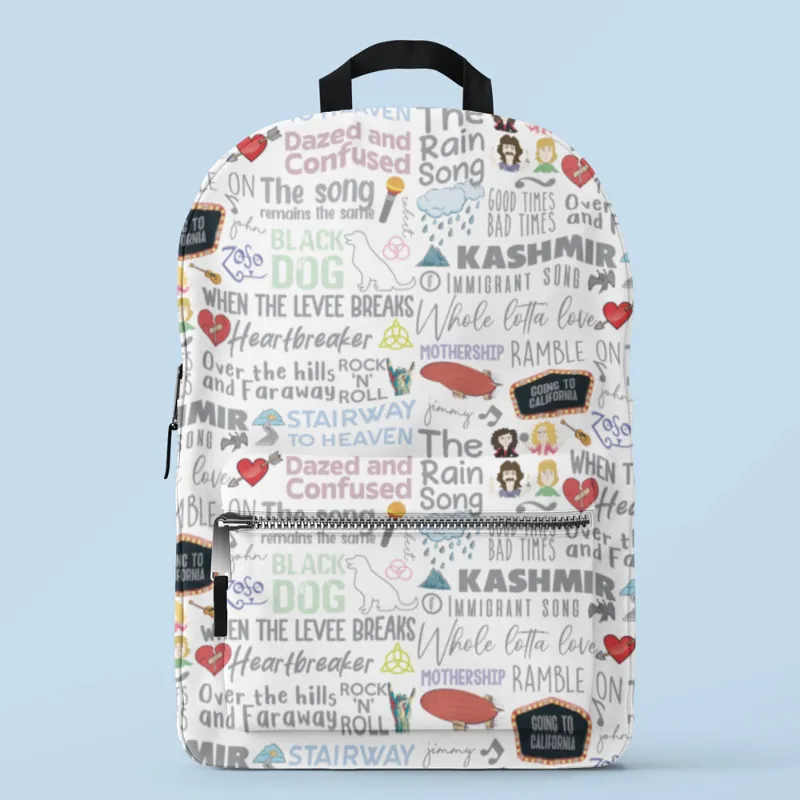 The Banyan Tee US All-Over Print Backpack - Stairway To Doodle with vibrant all-over print design