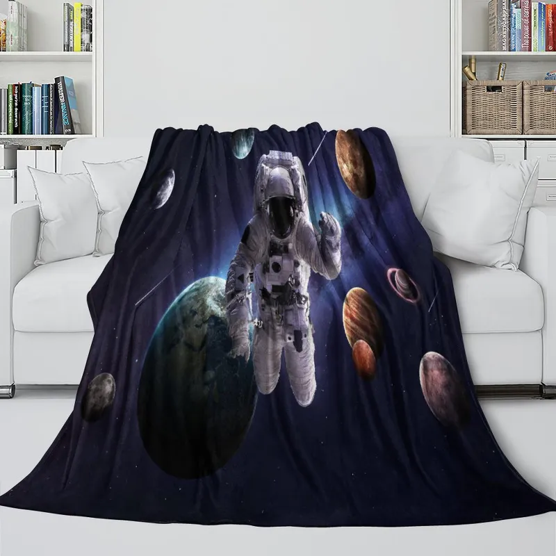 EBuycos Astronaut Blanket Flannel Kids Room Throw