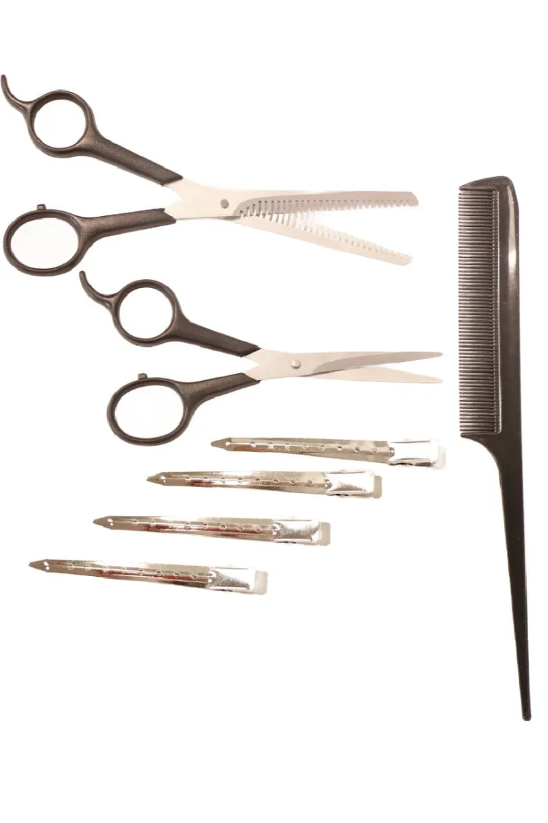 Godiva's Secret Wigs Hair Cutting Kit, scissors and thinning shears with clips and comb