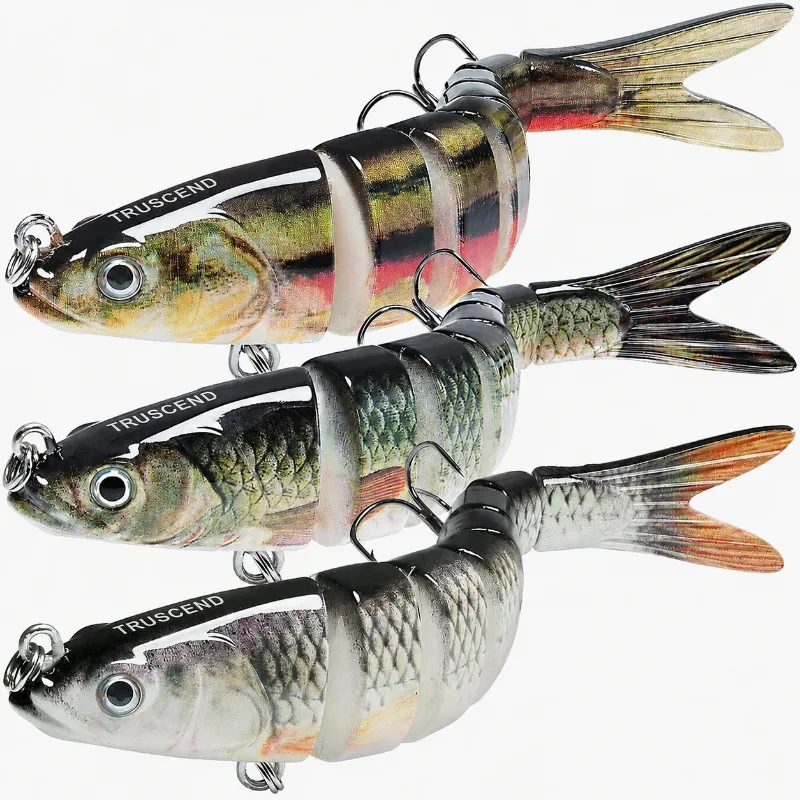 Truscend Fishing Swimmax eight-segmented jointed swimbait with BKK hook and Dyneema fiber joint