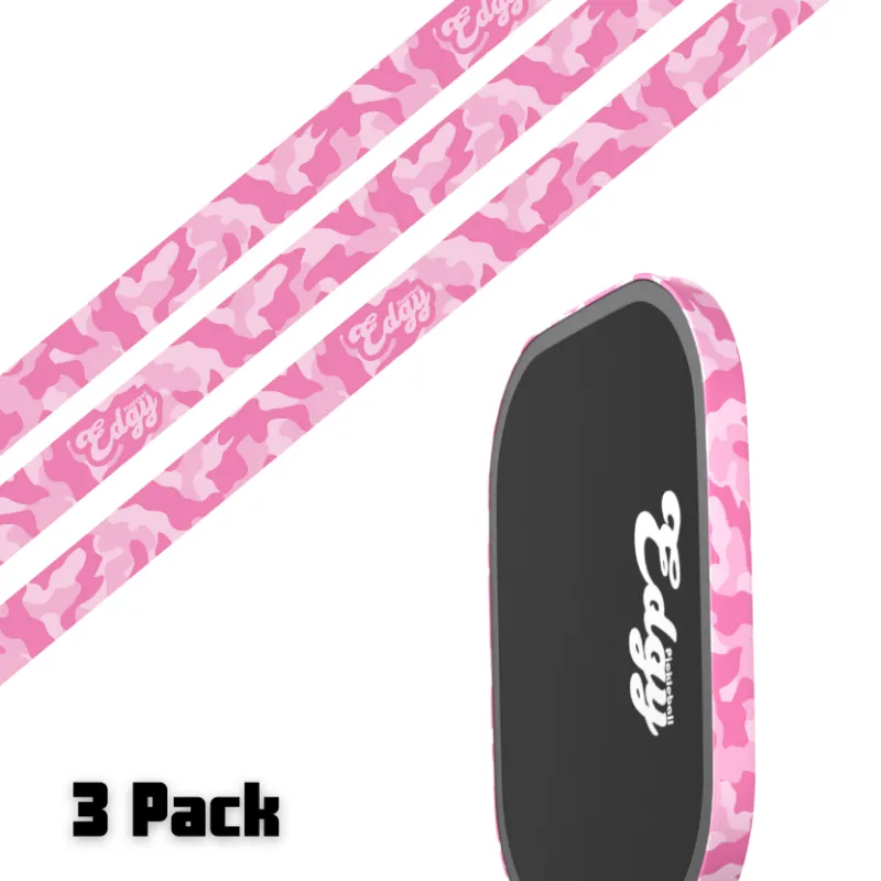 SLYCE Sport Pink Camo Edge Tape for pickleball paddle edge protection