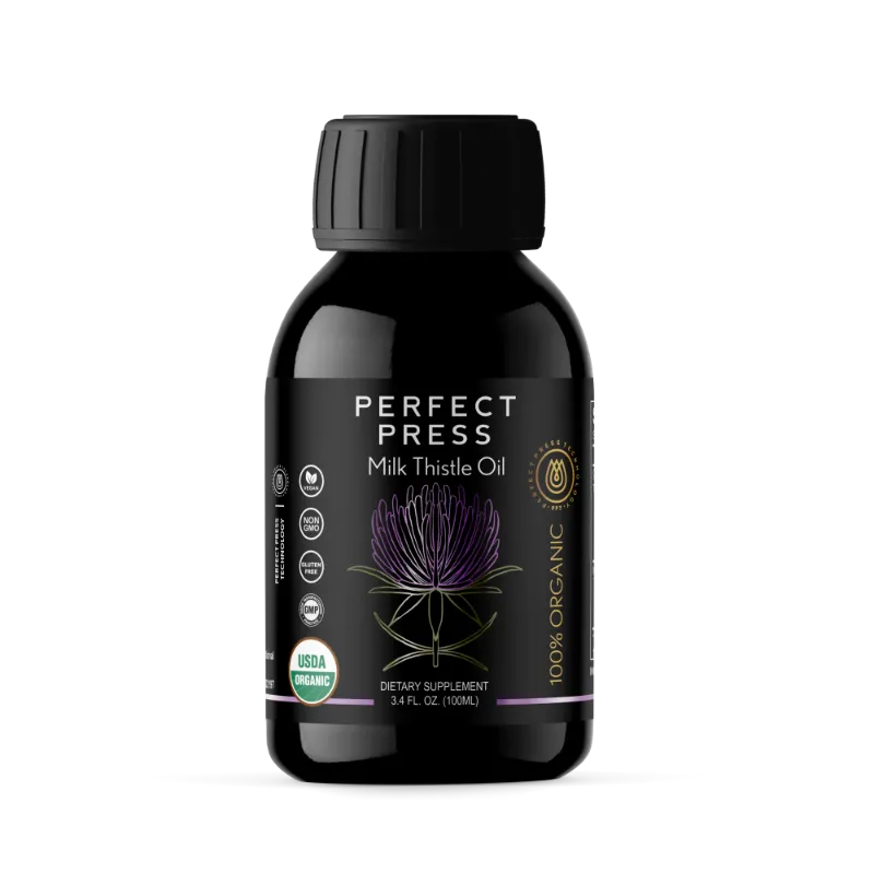 Activation Products Milk Thistle Oil Perfect Press in dark Miron glass bottle
