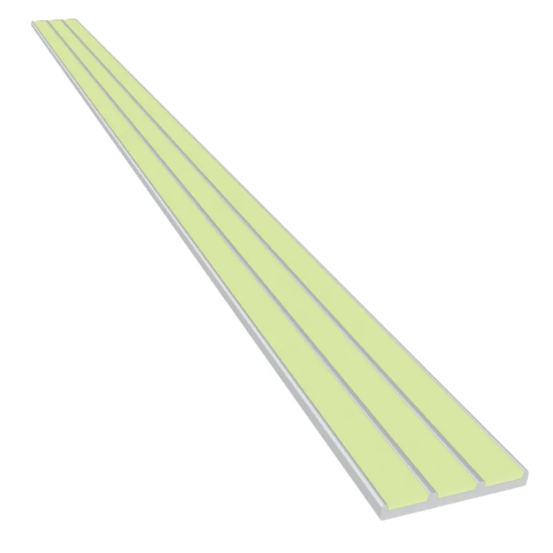ComposiGrip Ecoglo G3001 photoluminescent aluminum guidance strip 0.6 inches wide by 10 feet