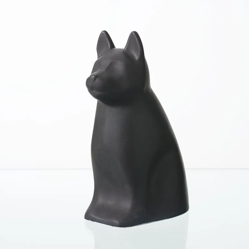 Pulvis Art Urns Barkley Pet Urn for Dog in grey matte ceramic with curved design