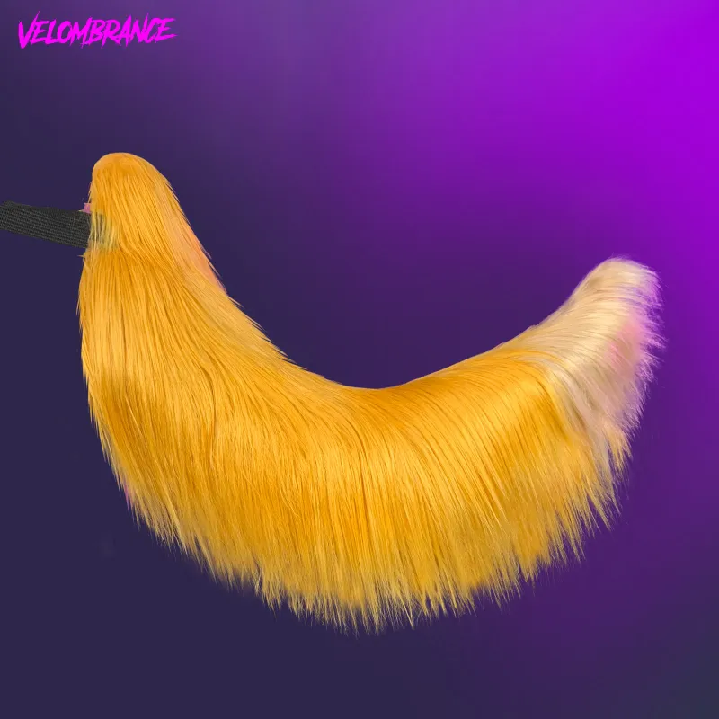 Velombrance Cosplay Tail VA03, a plush yellow tail shown on its own.