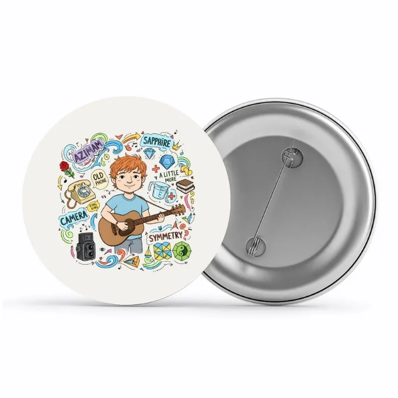 The Banyan Tee US Badge - Gingerverse, small glossy pin button on white background
