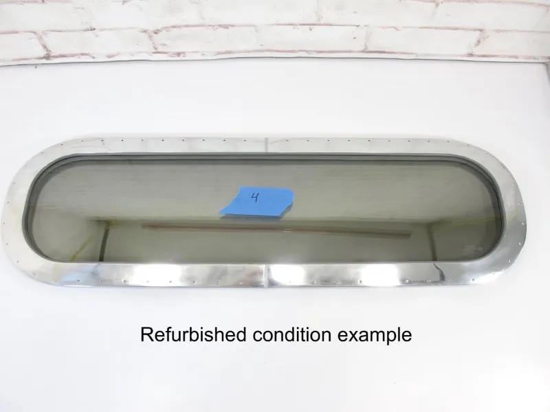 ZeereeZ Airstream Double Pane Glass/Glass Vista View Upper Window for Mid 70s Plus, rounded vista view window