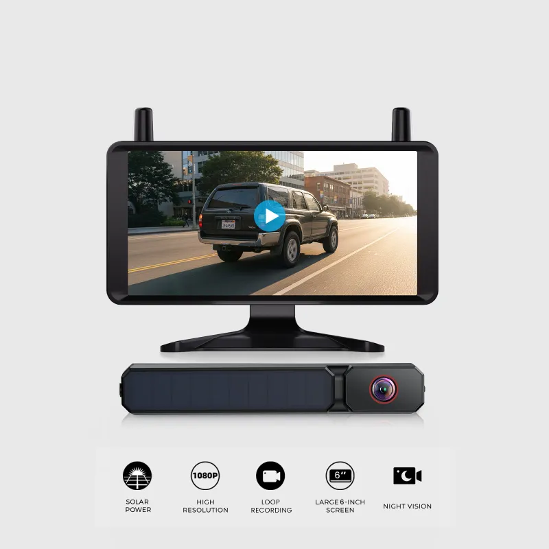 AUTO-VOX Solar1 Pro 6 wireless backup camera with 6-inch widescreen display