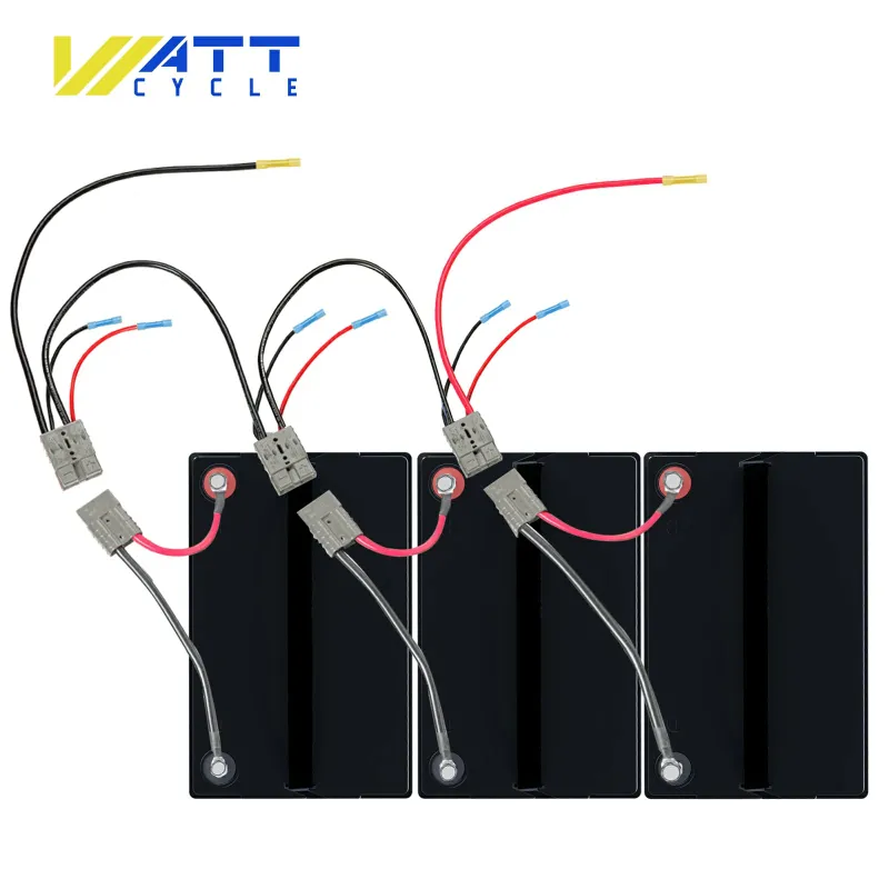 WattCycle 36V Series Trolling Motor Connection Kit with wiring and connectors for three-battery series connection