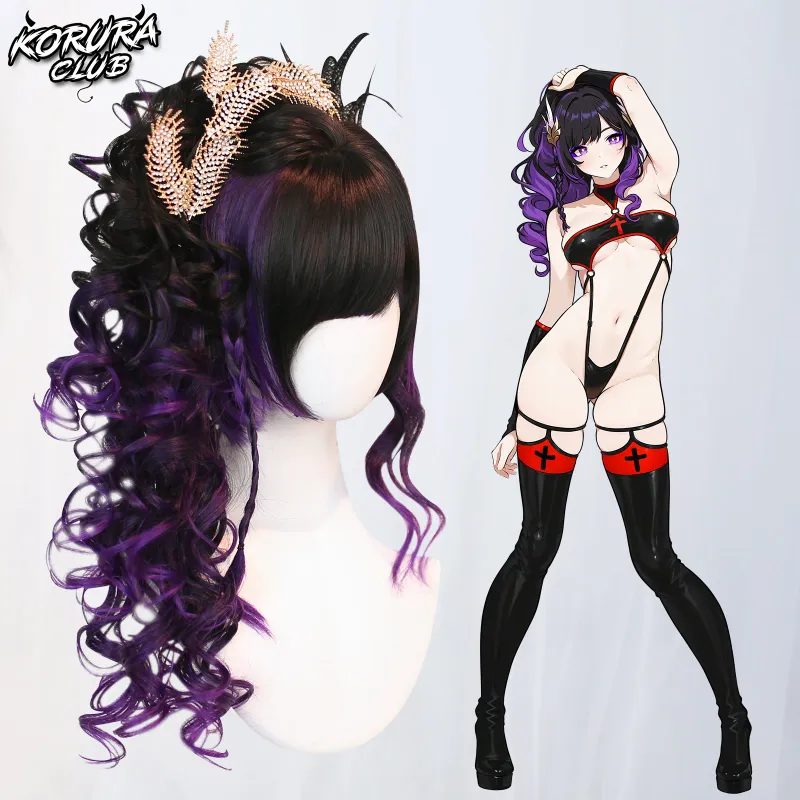 Koruraclub Capricorn Zodiac Wig in black and purple colors