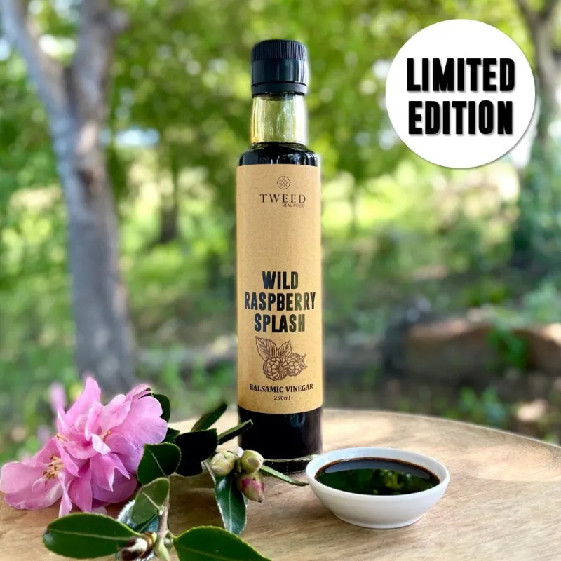 Tweed Real Food Wild Raspberry Splash Balsamic Vinegar limited edition bottle
