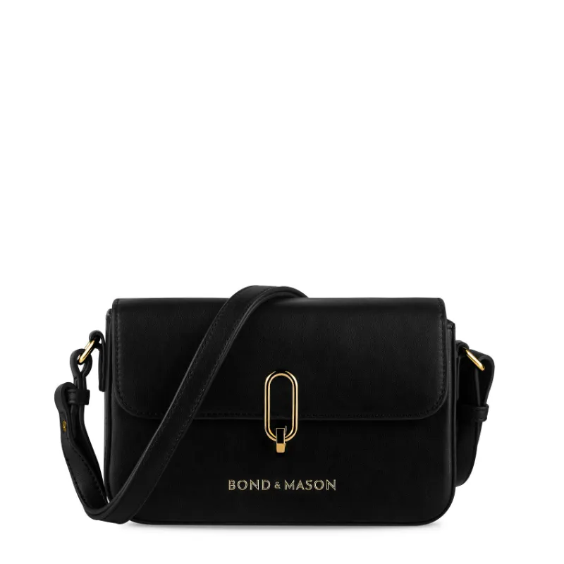 Bond & Mason The Chiara Shoulder Bag shown with compact vegan leather shape