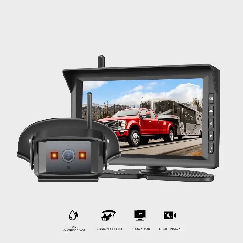 AUTO-VOX W10 backup camera for Furrion pre-wired RVs with 7-inch monitor