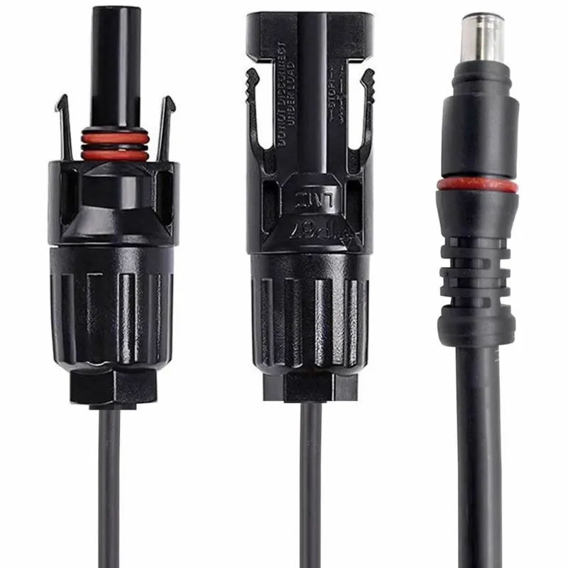 ACOPOWER Solar Connector Solar to 8mm Adapter Cable with MC-4 and DC barrel plug