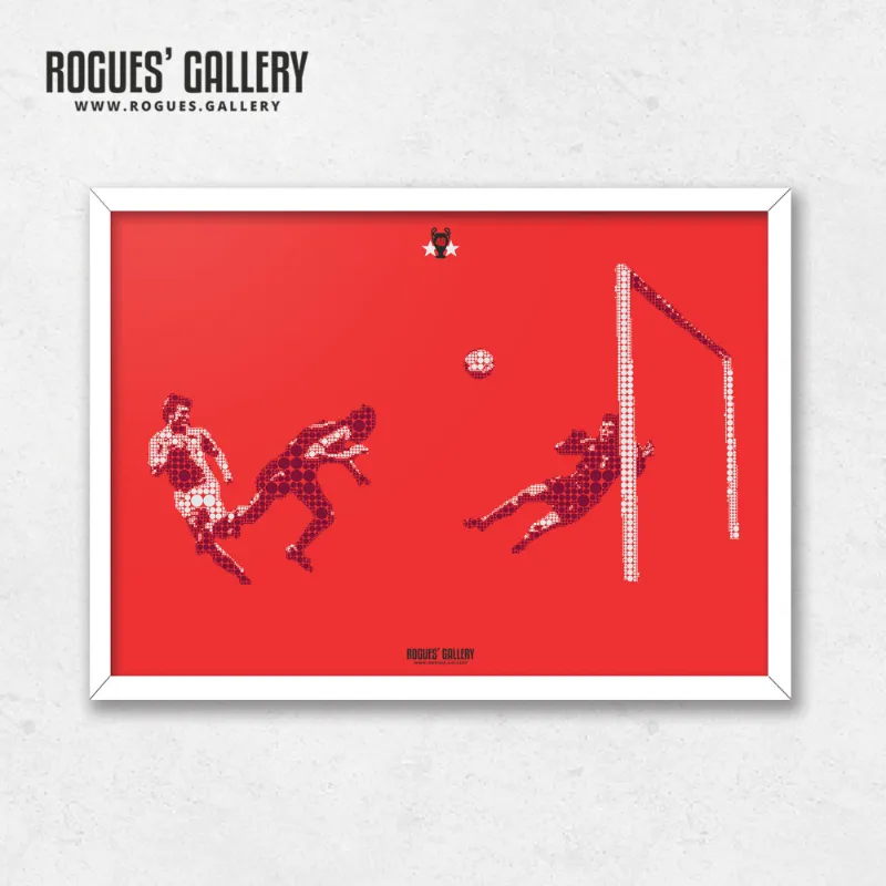 Rogues Gallery 40 Years On - Francis' Goal: Dots - A3 Print with goal celebration artwork