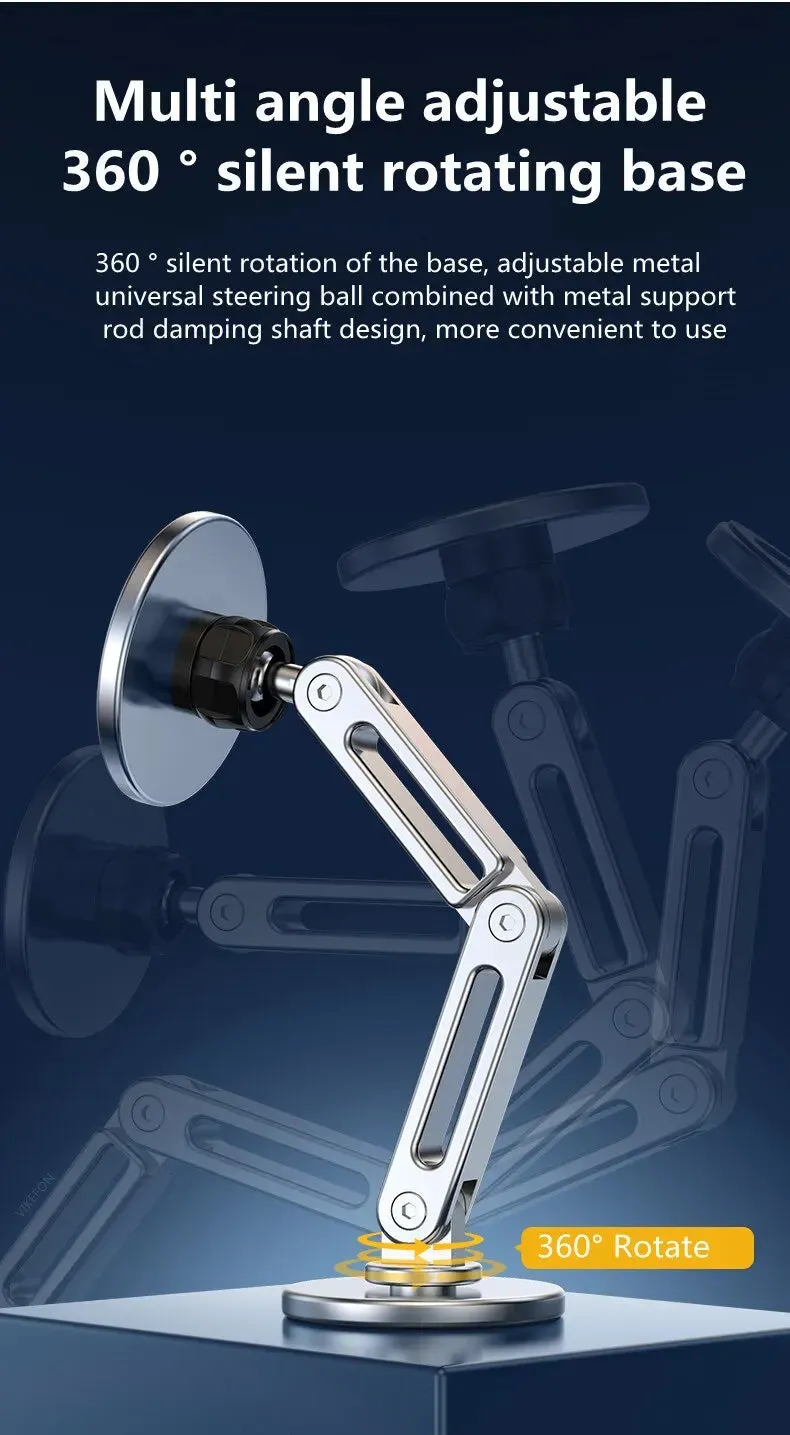 Kicklo 360 Degree Rotatable Magnetic Phone Holder mounted in car with smartphone attached