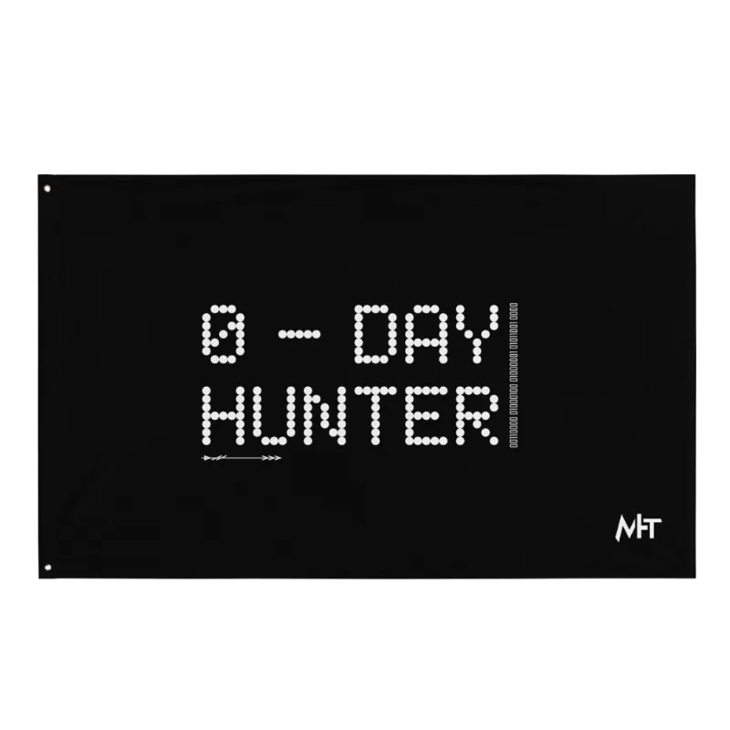 MyHackerTech 0-day Hunter V2 Flag with knitted polyester weave and iron grommets