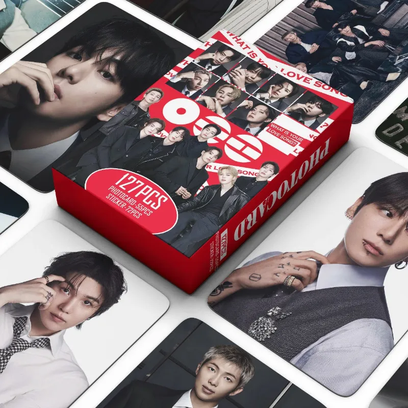 TTAesthetic 127pcs ARIRANG Photocard Stickers displayed in a colorful arrangement
