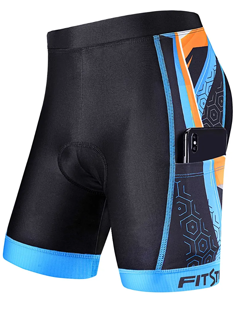 FiTST4 Kids' Cycling Shorts Padded with side pockets and silicone leg grippers