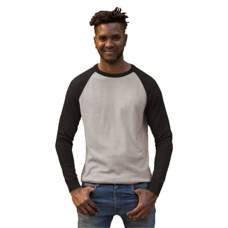 The Banyan Tee US Black And Charcoal Raglan Sleeve T shirt - For Men, black and charcoal raglan tee