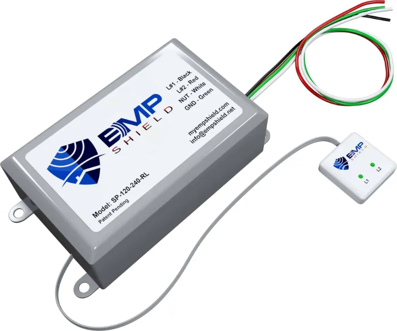 MOS Equipment EMP Shield Home Protection device mounted on electrical panel