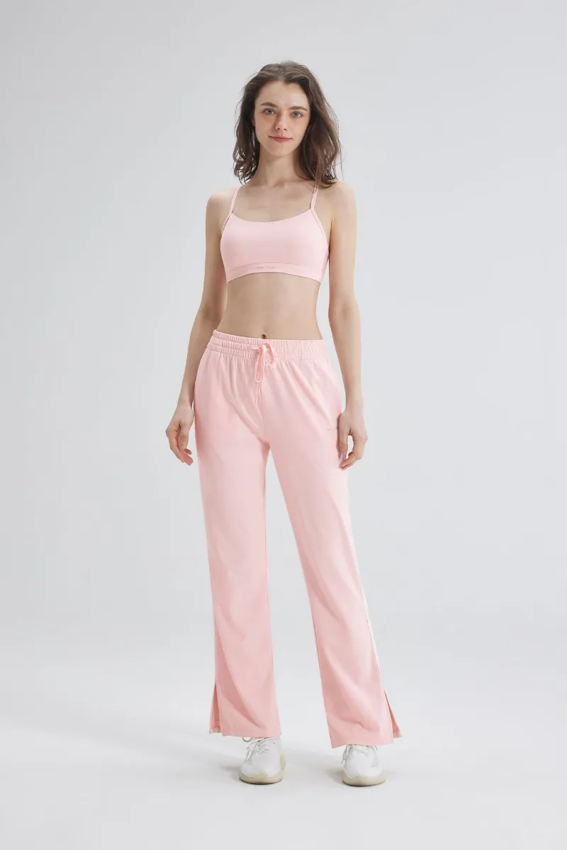 SALTUM Flex Y-Back Sports Bra and Color Block Straight Leg Pants Set in matching activewear