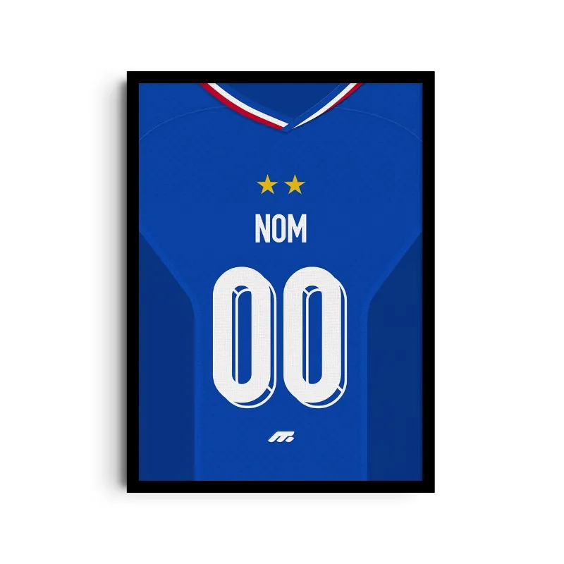 MYCASE FC Affiche Equipe de France - Domicile poster with national colours