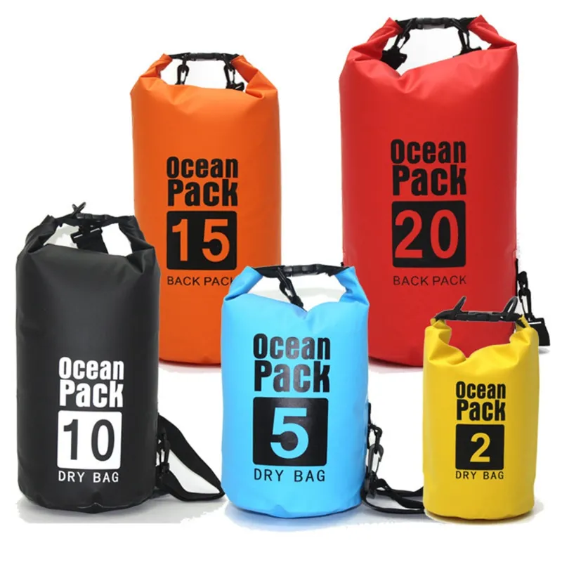 PUPU Sports Waterproof Dry Bag Backpack Roll Top Floating Sack for kayaking and rafting