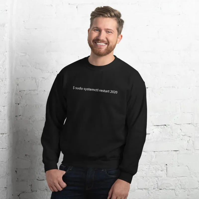 MyHackerTech $ sudo systemctl restart 2020 unisex sweatshirt in neutral color