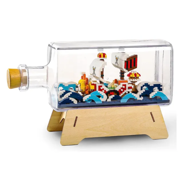 Animeancy botteled Thousand Sunny One Piece micro brick ship