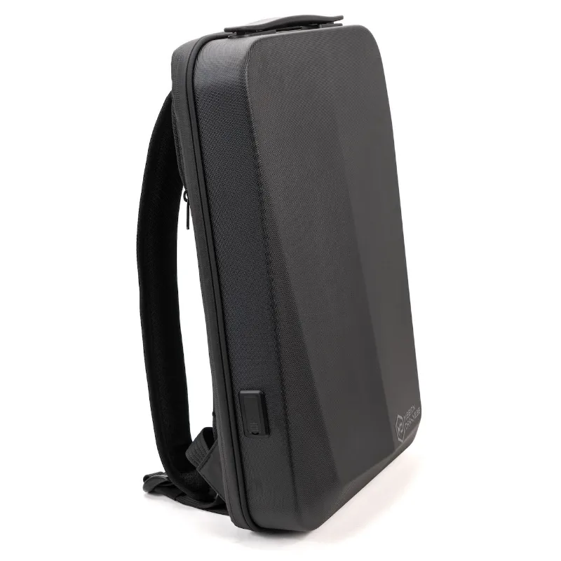 MOS Equipment Mission Darkness Phantom Rover Pack, black sleek backpack with removable faraday sleeve and TSA lock