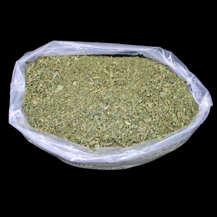 THCA Small Buds Kush + OJ THCA Trim in branded mylar bag