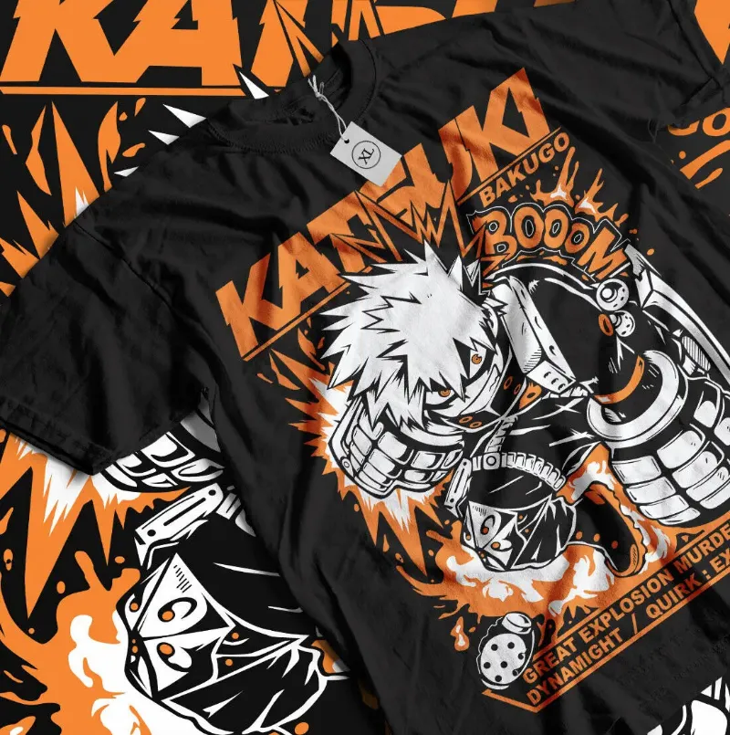 Animeancy Bakugo Katsuki T-Shirt - cotton shirt featuring character graphic
