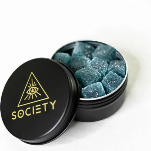 Society's Plant Good Night CBN Sleep Gummies bottle with cannabinoid and mushroom blend for sleep