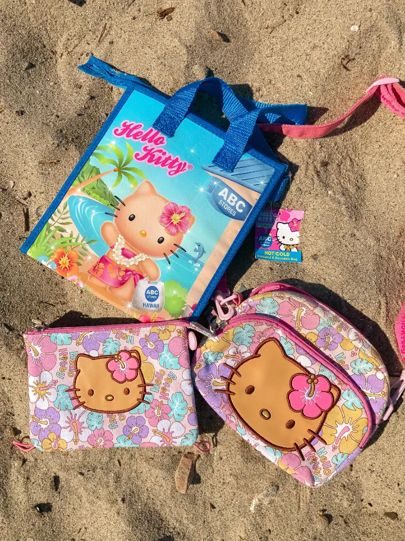 Bit By Angie Hello Kitty Beach Bags - thrifted authentic Hello Kitty tote bags for summer