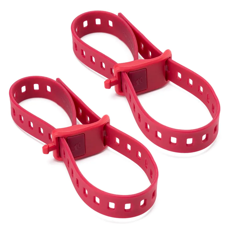RockBros US Bikepacking Multi-Purpose TPU Strap 2-pack in black with quick-release buckles