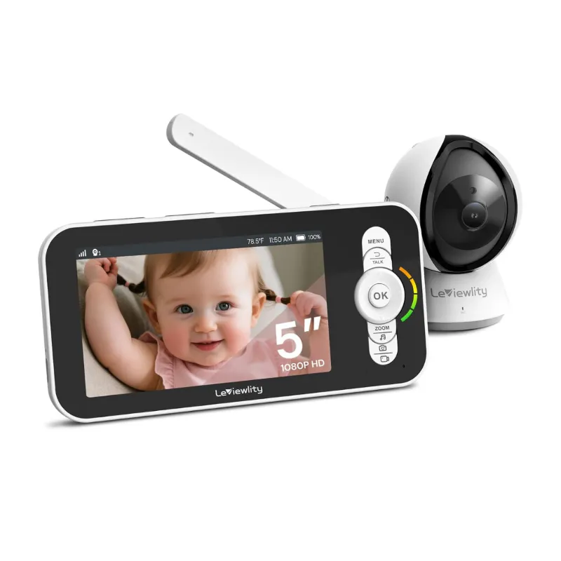 Lepower Tec Leivewlity Baby Monitor No WiFi with Camera and Audio for Crib, Nursery, front view