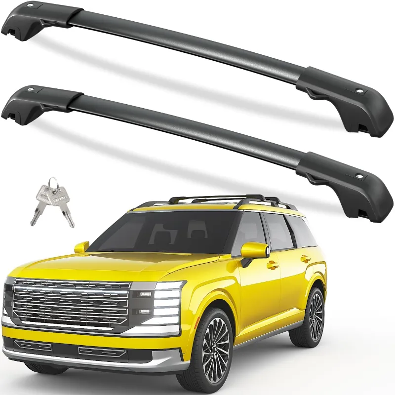 Tesstudio 300 lbs Lockable Roof Rack Cross Bars for Hyundai Palisade 2026 with aluminum construction