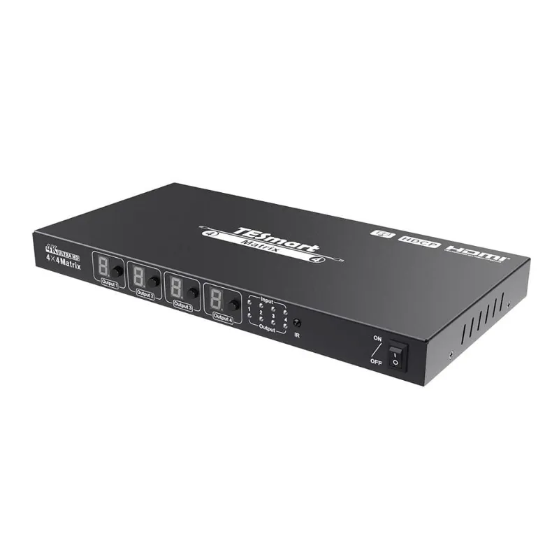 TESmart 4x4 4K HDMI Matrix Switch with RS232 and quad multi-viewer feature