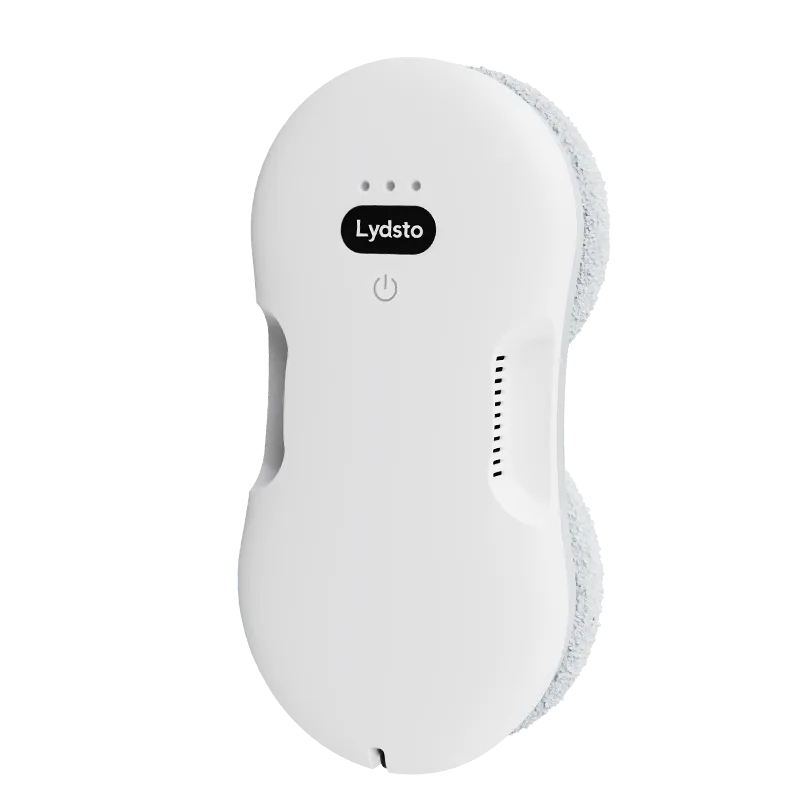 Lydsto Window Cleaner WL04 with dual pads on glass surface