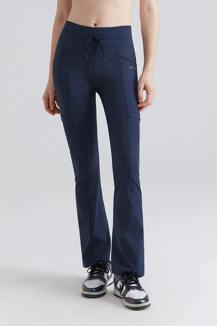 SALTUM High-Rise Flare Leggings Cargo Pocket in activewear fabric with side cargo pockets