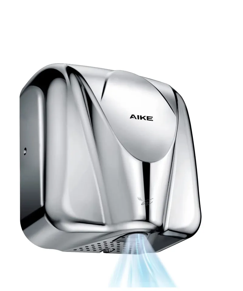 AIKE Powerful Heavy Duty High Speed Electric Hand Dryer For Bathroom, AK2812, stainless steel wall-mounted unit