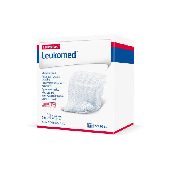 ActivKare Leukomed non-woven island dressing, sterile adhesive wound pads with rounded edges
