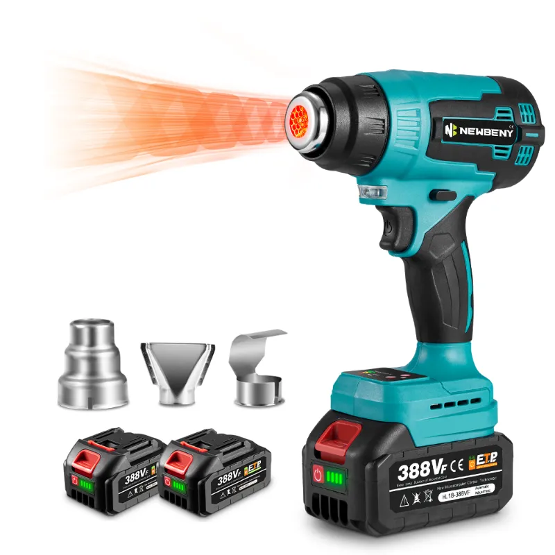 NewBeny 2000W Cordless Heat Gun with digital display and dual airflow