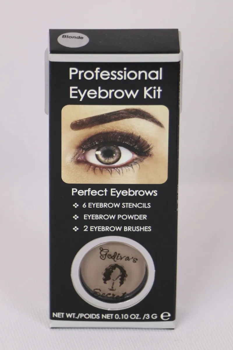 Godiva's Secret Wigs GS Eyebrow Kit Blond stencils and powder