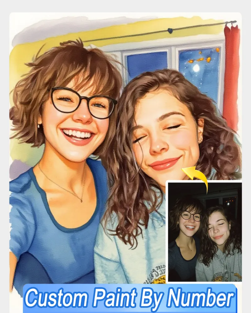Maikoo Art AI Watercolor Style Art From Your Photo custom paint by numbers kit