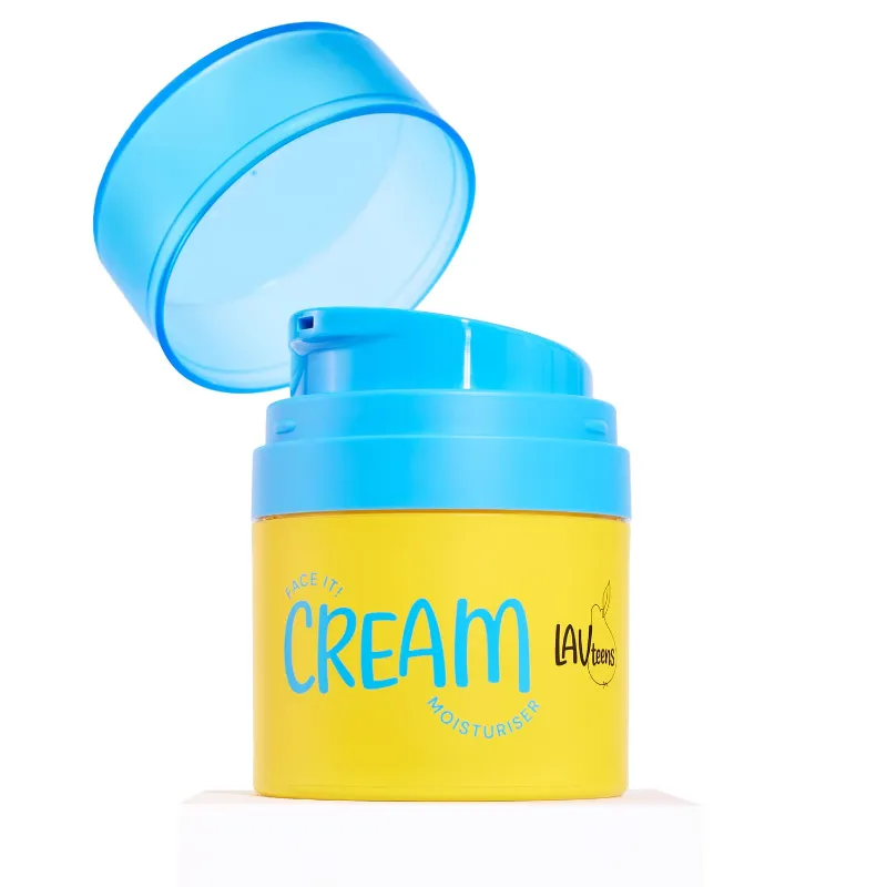 Lav Kids WH Face It! Cream Moisturiser, a lightweight daily face cream for teen skin