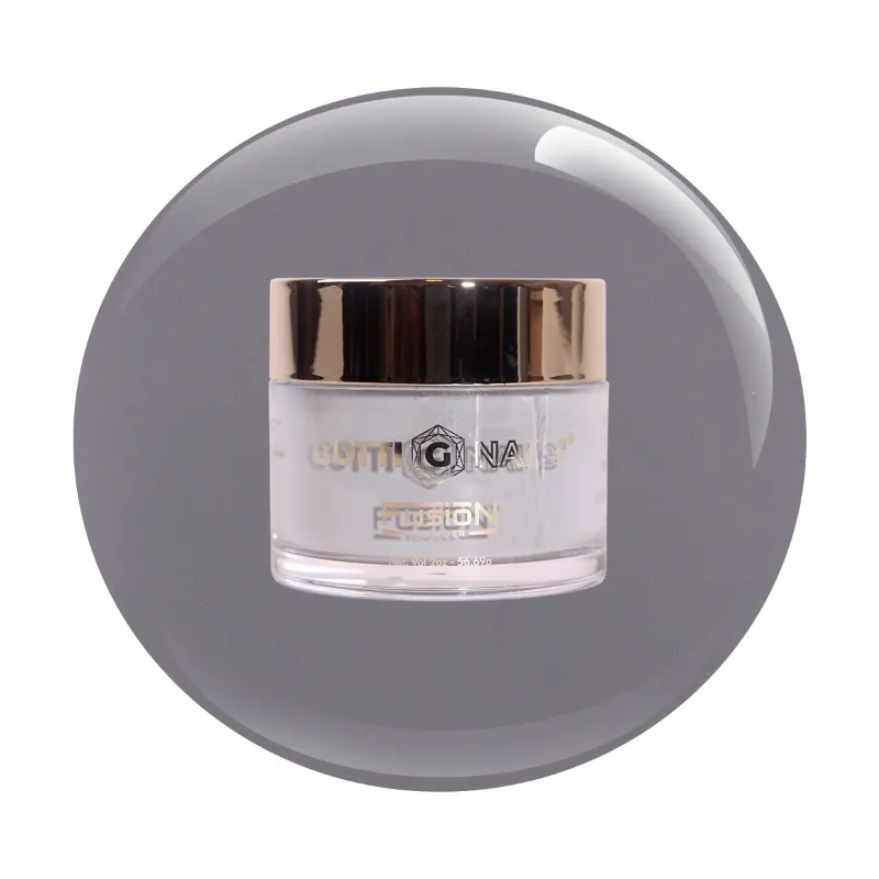 Gotti Nails #04F Gotti Fusion Powder Dreaming Of Rain warm gray crème powder jar