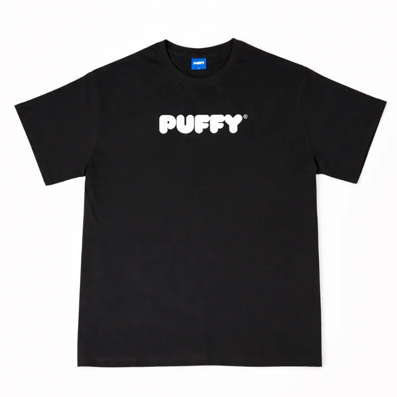 Hipuffy ALWL Shirt (Black) showing cotton tee with white silk-screened graphics on both sides